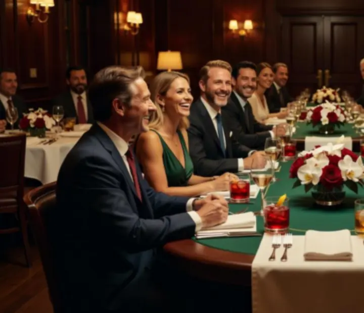 Fotografie elegantní restaurace s večerní atmosférou