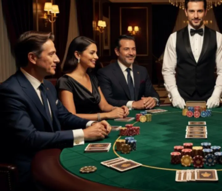 Profesionálně vybavená pokerová zóna v restauraci