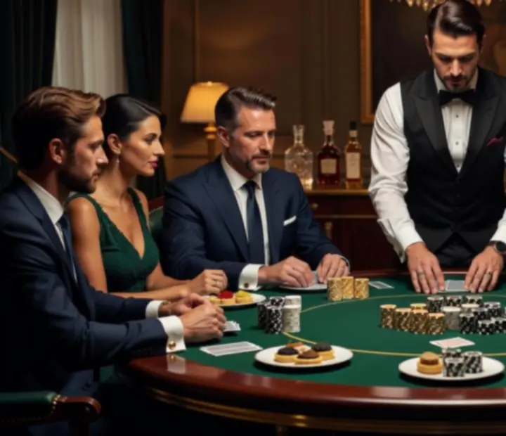 Exkluzivní pokerový večírek v elegantní restauraci